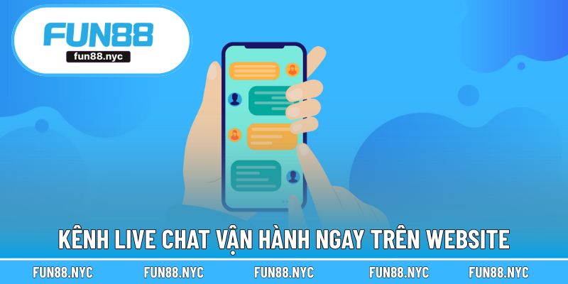 Kênh live chat vận hành ngay trên website